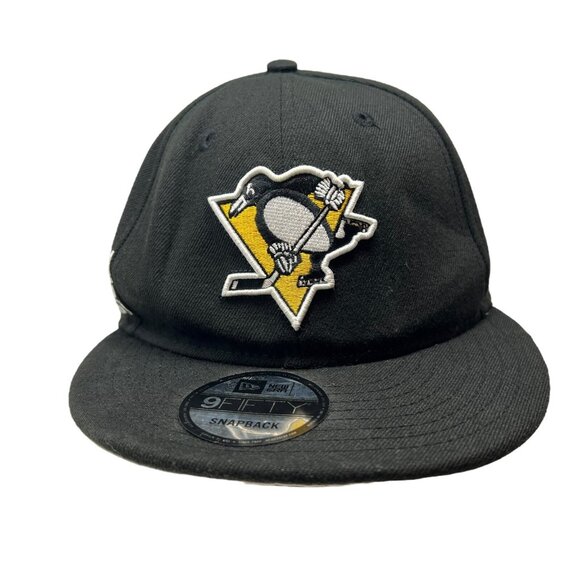 Pittsburgh Penguins New Era 59Fifty Snapback Hat Cap NHL Hockey Logo Spell Out - Picture 2 of 10